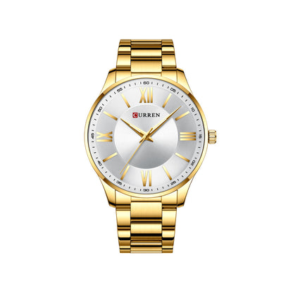 CURREN 8383 Quartz Stainless Steel Watch for Men - Gold
