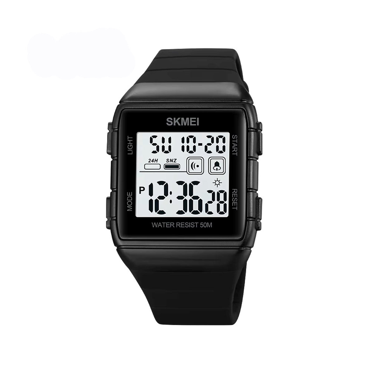 SKMEI 1960 50m Waterproof Electric Men's Watch-Black V2