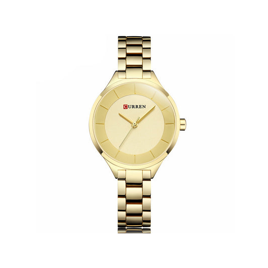 Curren C9015L Stainless Steel Analog Watch for Women - Gold