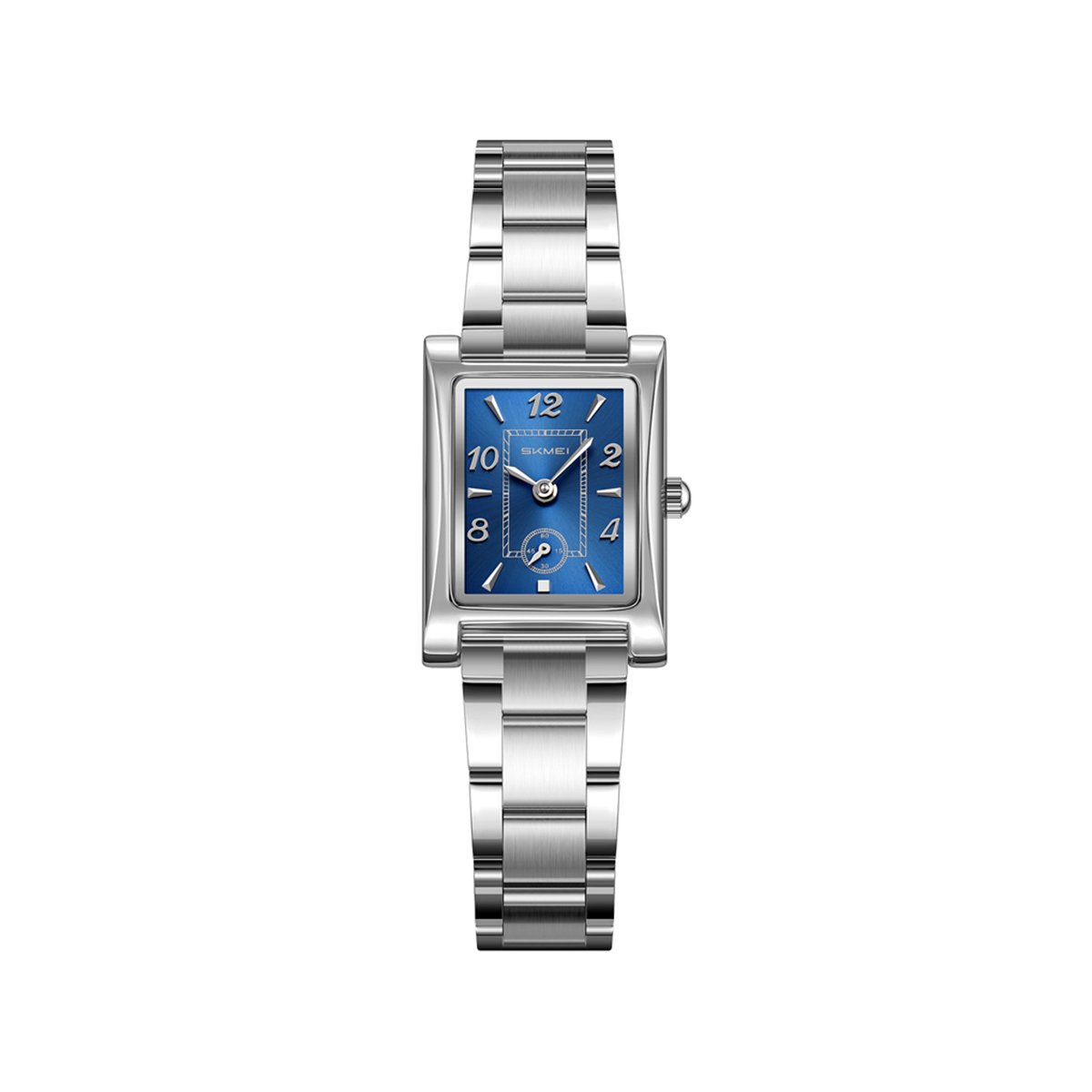 SKMEI 2570 Stainless Steel 3ATM Water Resistant Quartz Ladies Watch-Silver Blue