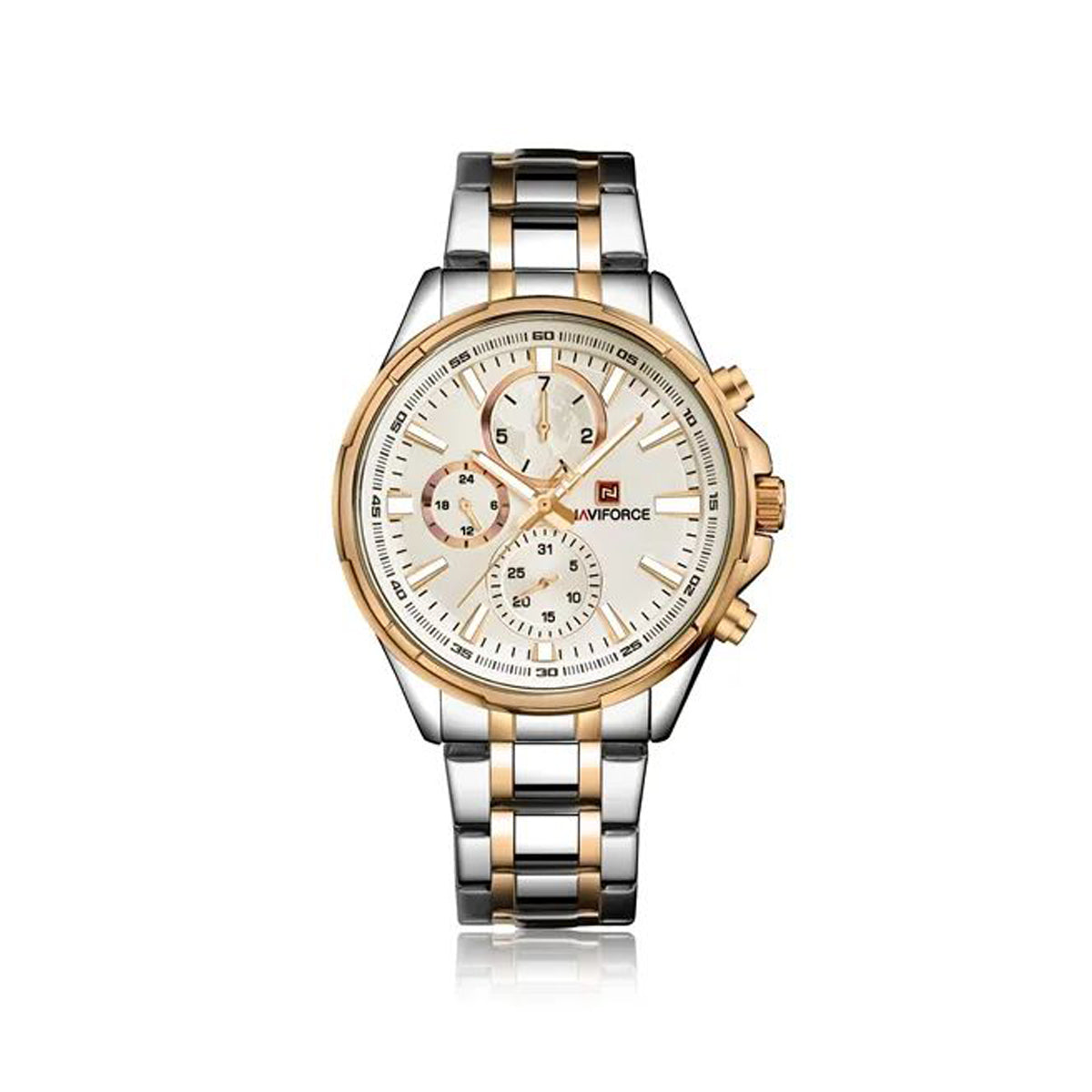 NAVIFORCE 9089 Stainless Steel Chronograph Watch for Men