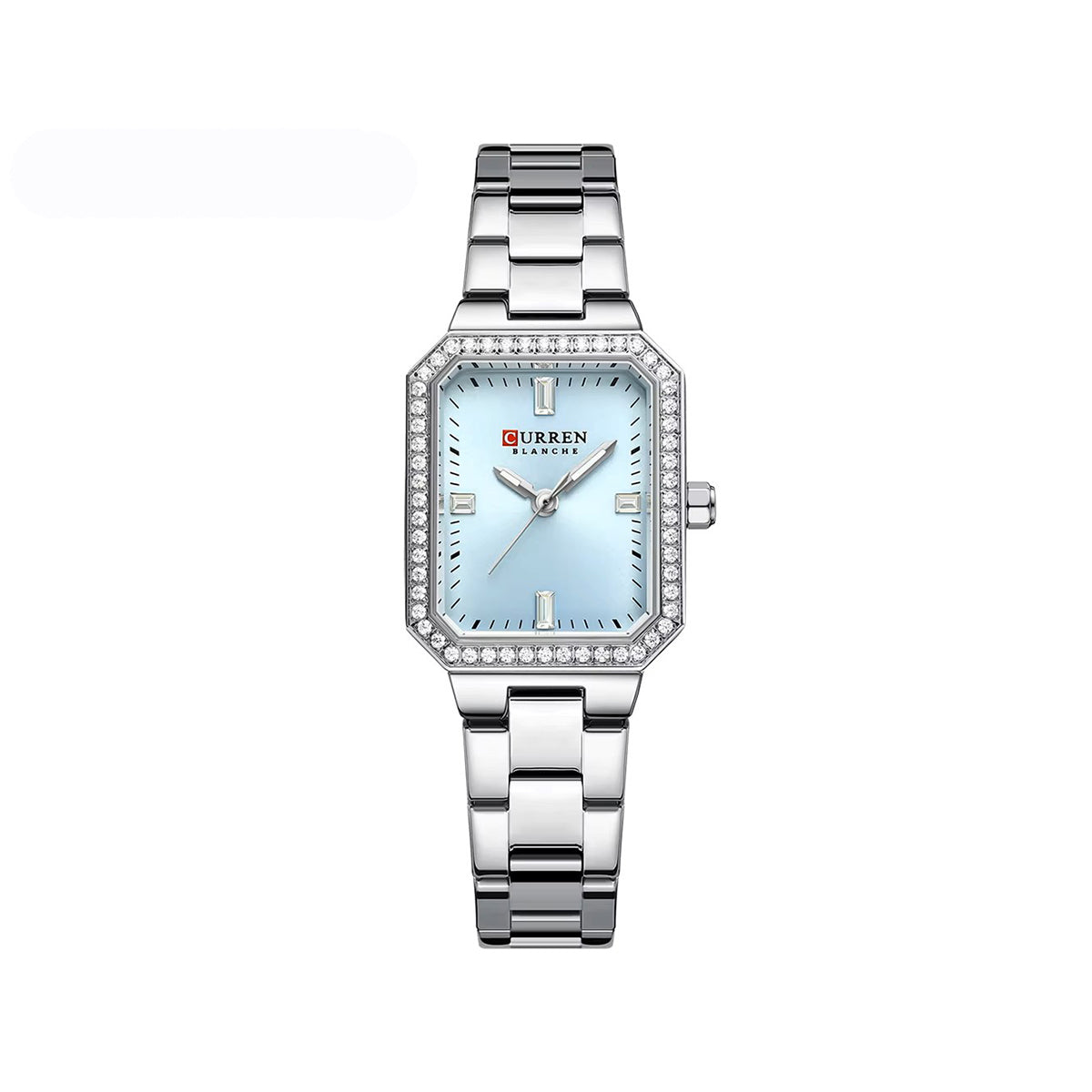 CURREN 9102 Casual Quartz Stainless Steel Ladies Watch- Silver