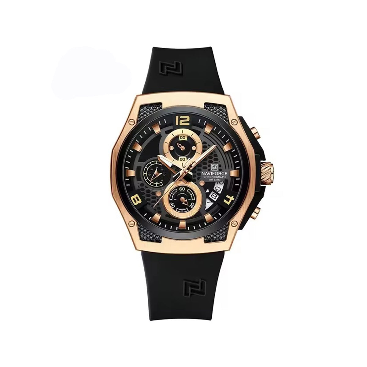 NAVIFORCE NF8051 Chronograph Sports Men’s Watch- Black Gold