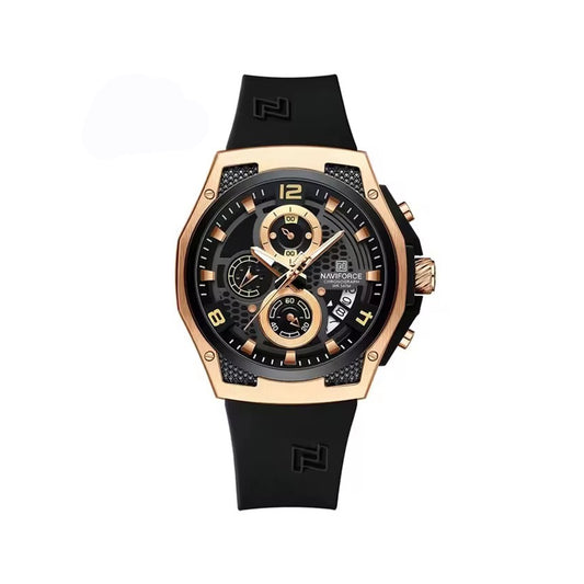 NAVIFORCE NF8051 Chronograph Sports Men’s Watch- Black Gold