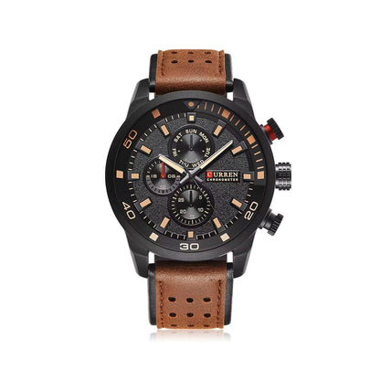 CURREN 8250 Casual Wrist Watch Analog Military Sports Men Watch Leather Strap