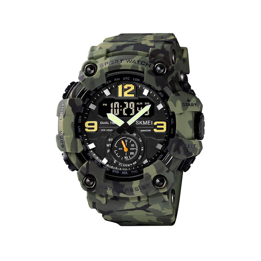Skmei 1637 Men’s Sports Digital Watch - Green Camo