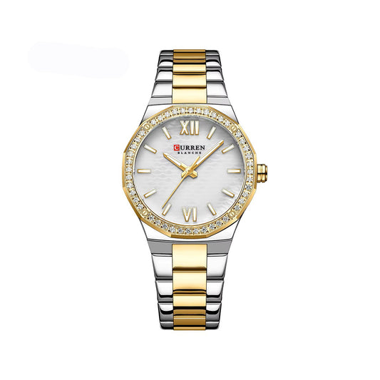 CURREN 9103 Fashion Luminous Quartz Stainless Steel Ladies Watch-Silver Gold