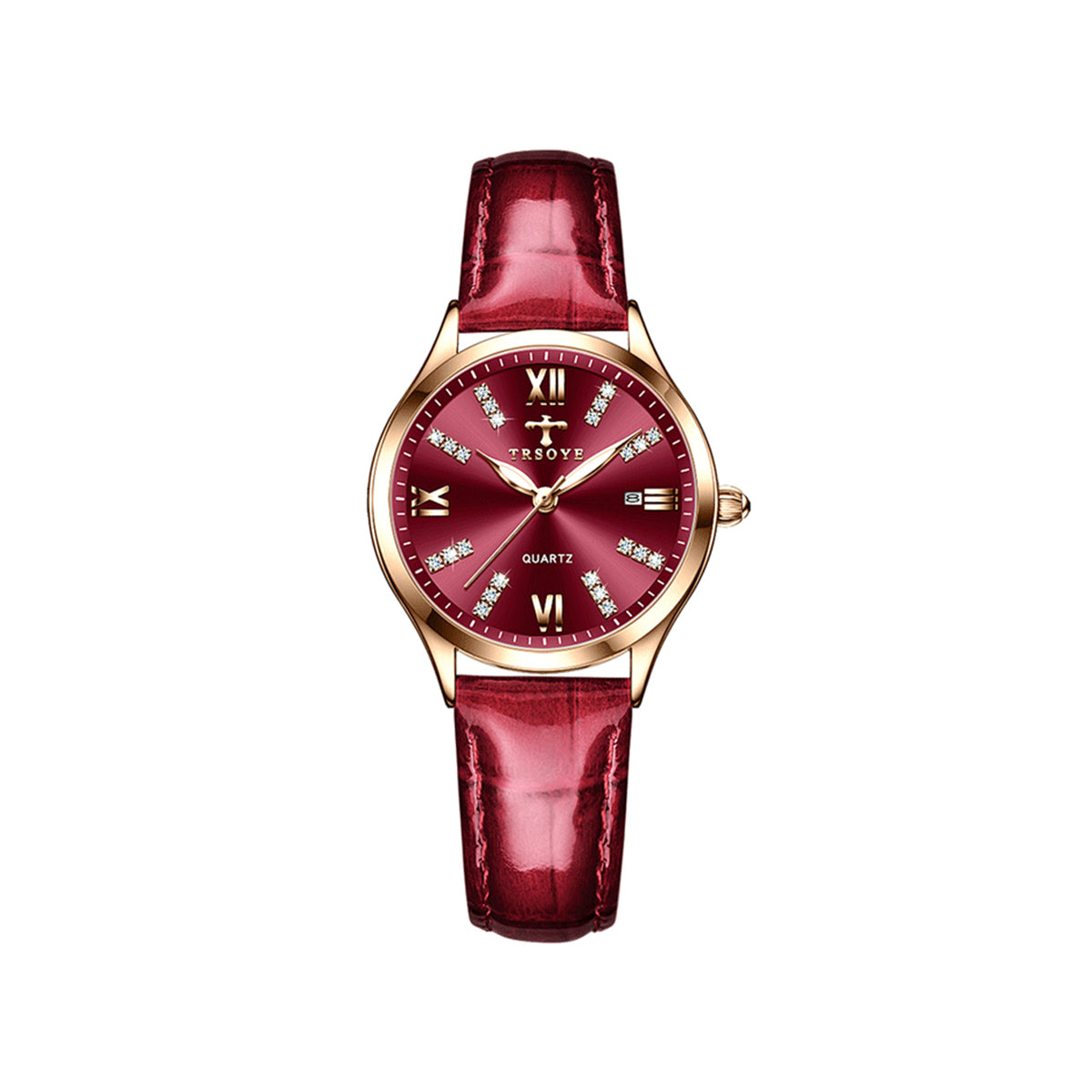 TRSOYE 958 Women Japan Quartz Watch- Red