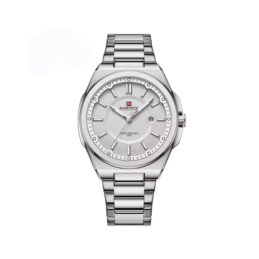 NAVIFORCE 9212 Stainless Steel Men’s Quartz Movement Watch - Silver