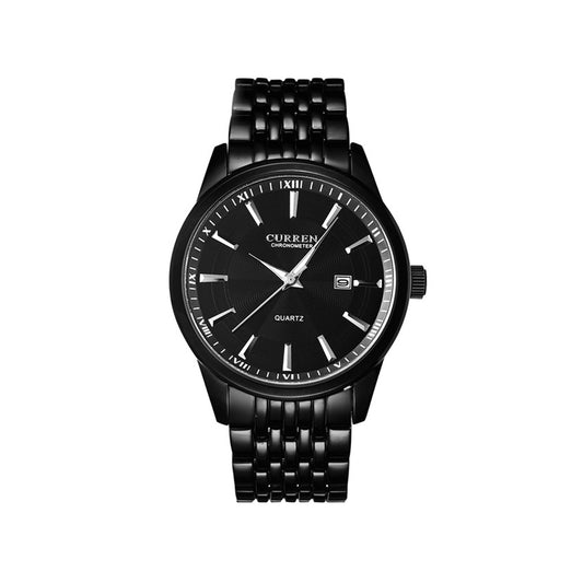 CURREN 8052 Analog Stainless Steel Watch for Men - Black