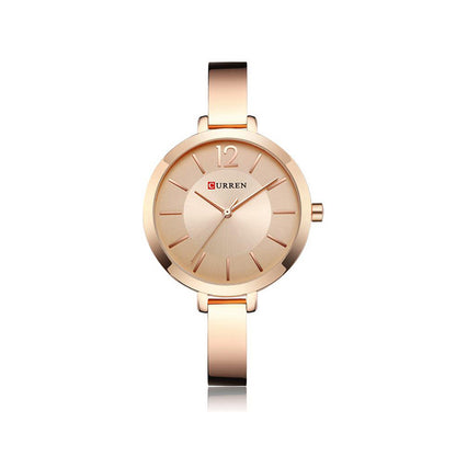 CURREN 9012 Stainless Steel Analog Watch for Women - Rose Gold