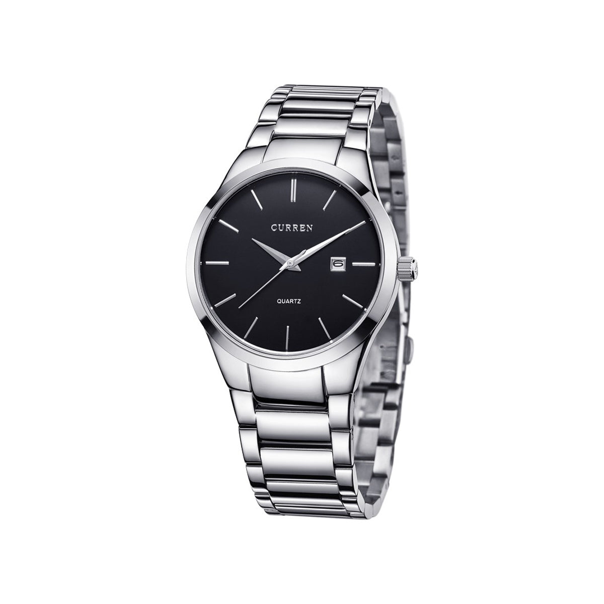 CURREN 8106 Analog Watch for Men - Silver & Black