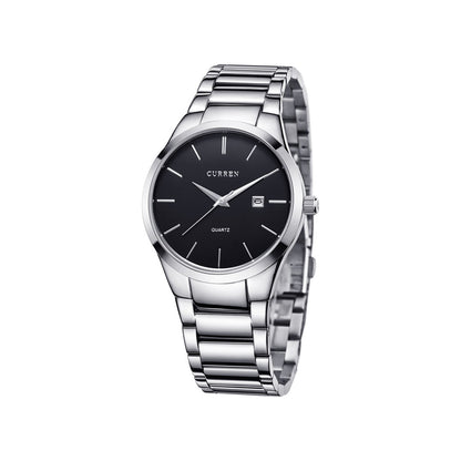 CURREN 8106 Analog Watch for Men - Silver & Black