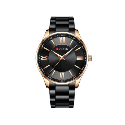 CURREN 8383 Quartz Stainless Steel Watch for Men - Black