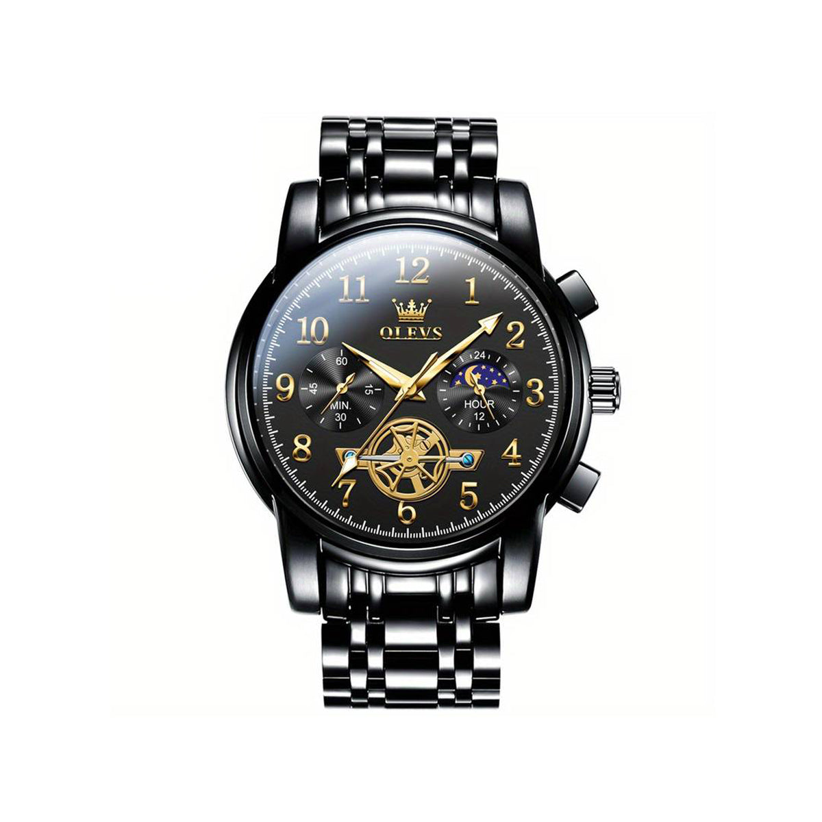Olevs 2903 Chronograph Watch For Men - Black