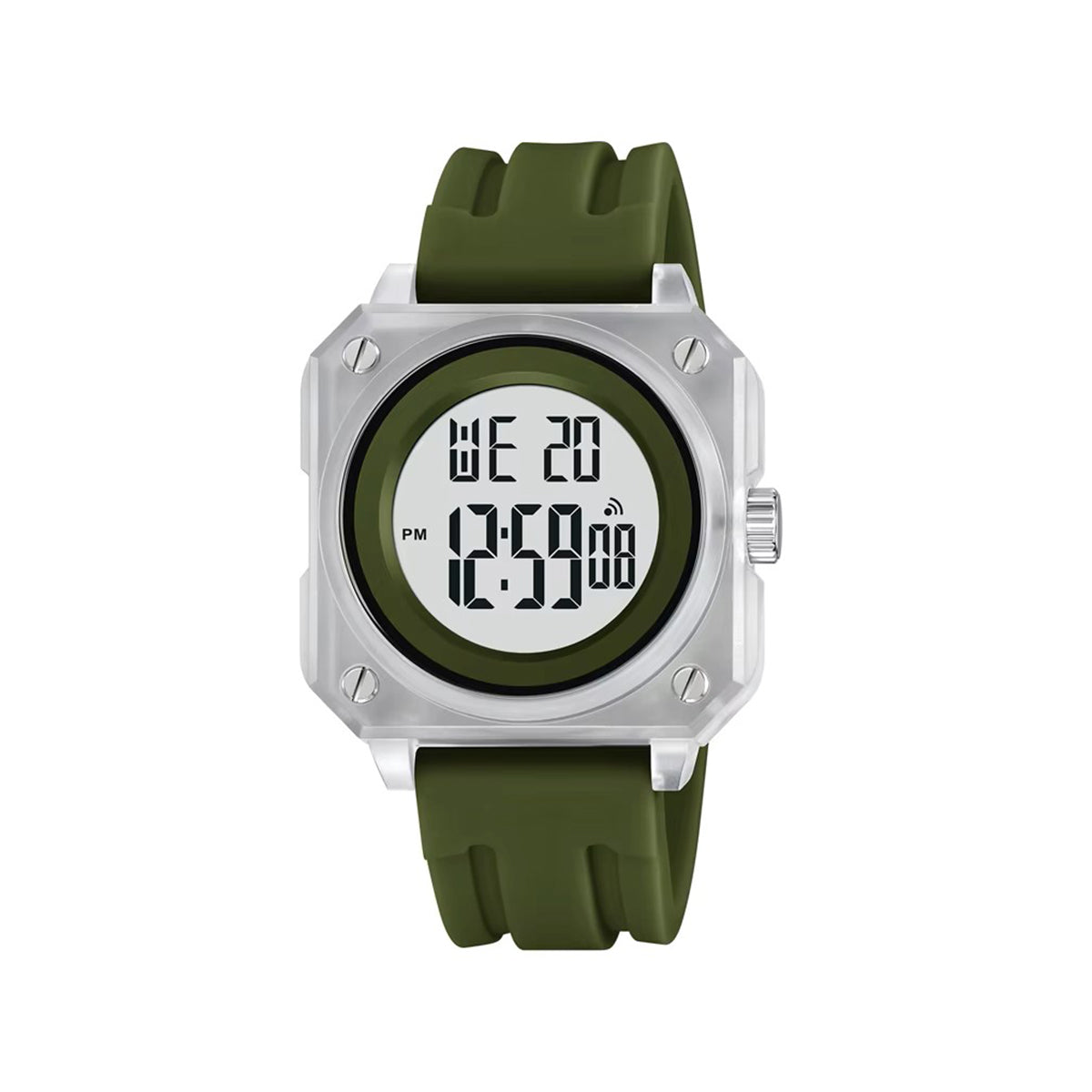 SKMEI 2488 Multifunctional Digital LED Display waterproof Sports Men watch- Green - 1299