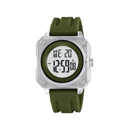 SKMEI 2488 Multifunctional Digital LED Display waterproof Sports Men watch- Green - 1299