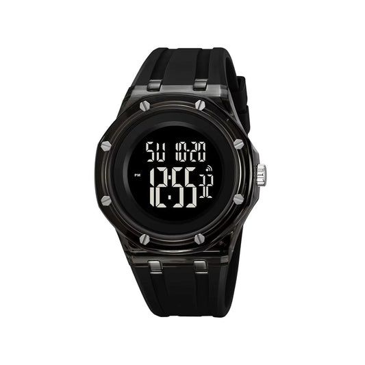 SKMEI 2489 Digital Watch Activity Silicone Strap Water Resist Chrono Calendar Sports Watch- Black - 1299