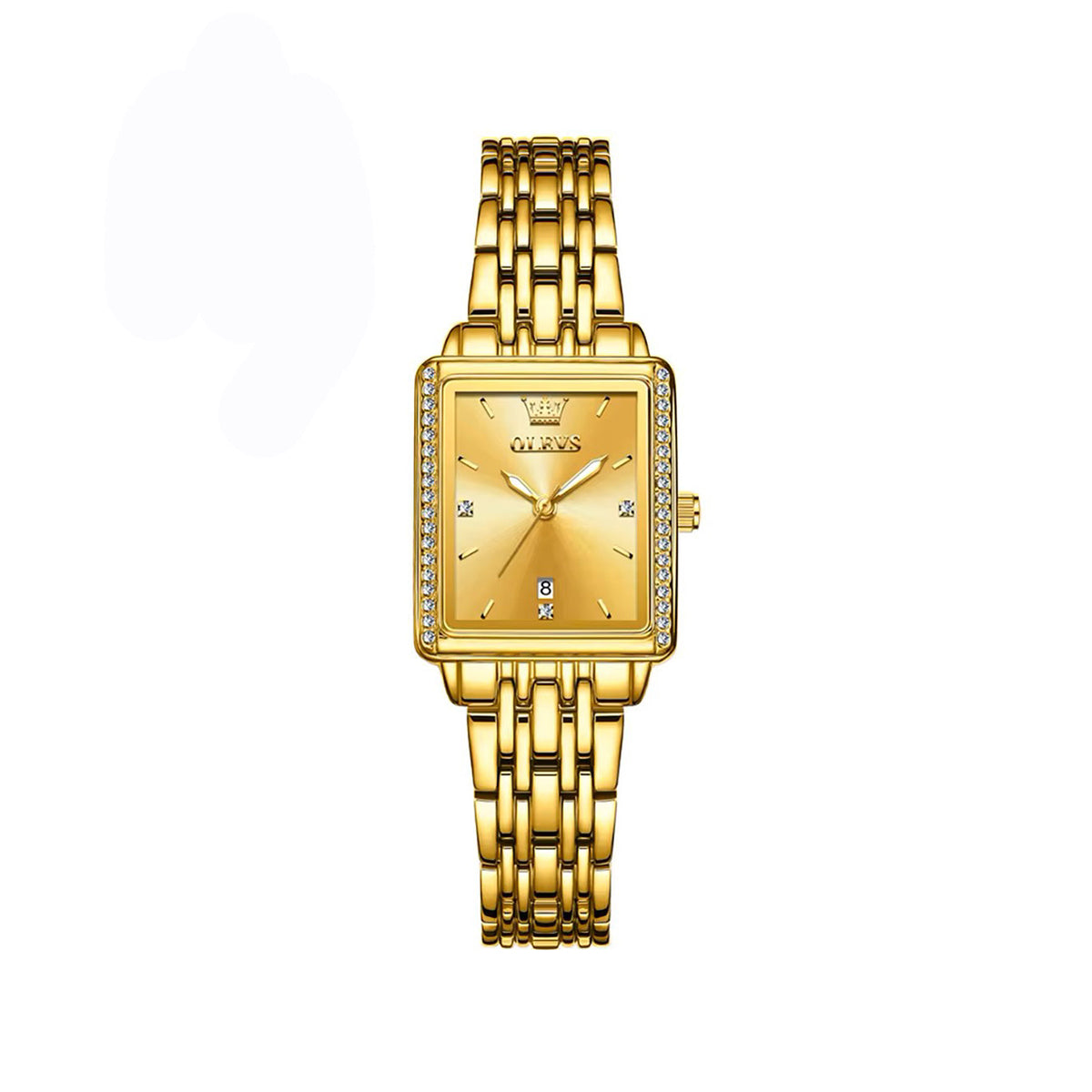OLEVS 9995 Square Shape Watch for Woman-Gold
