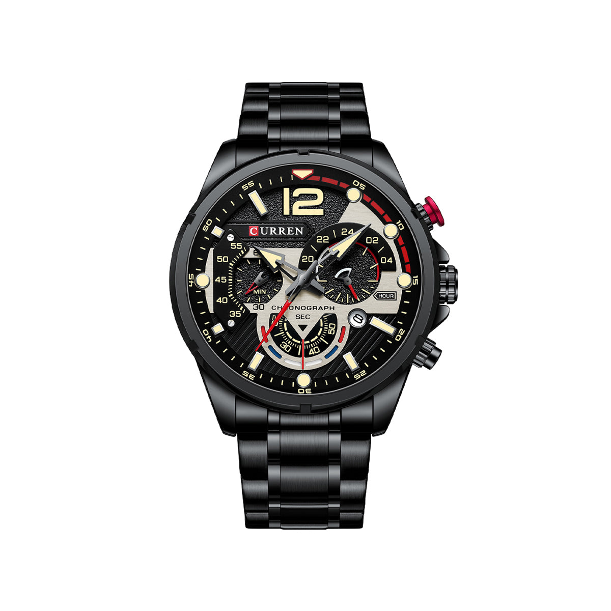 CURREN 8395 Luxury Brand Watch for Men - Black