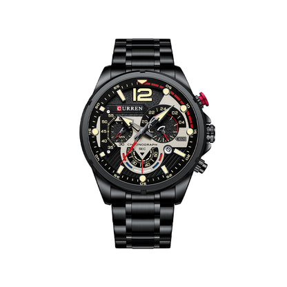 CURREN 8395 Luxury Brand Watch for Men - Black