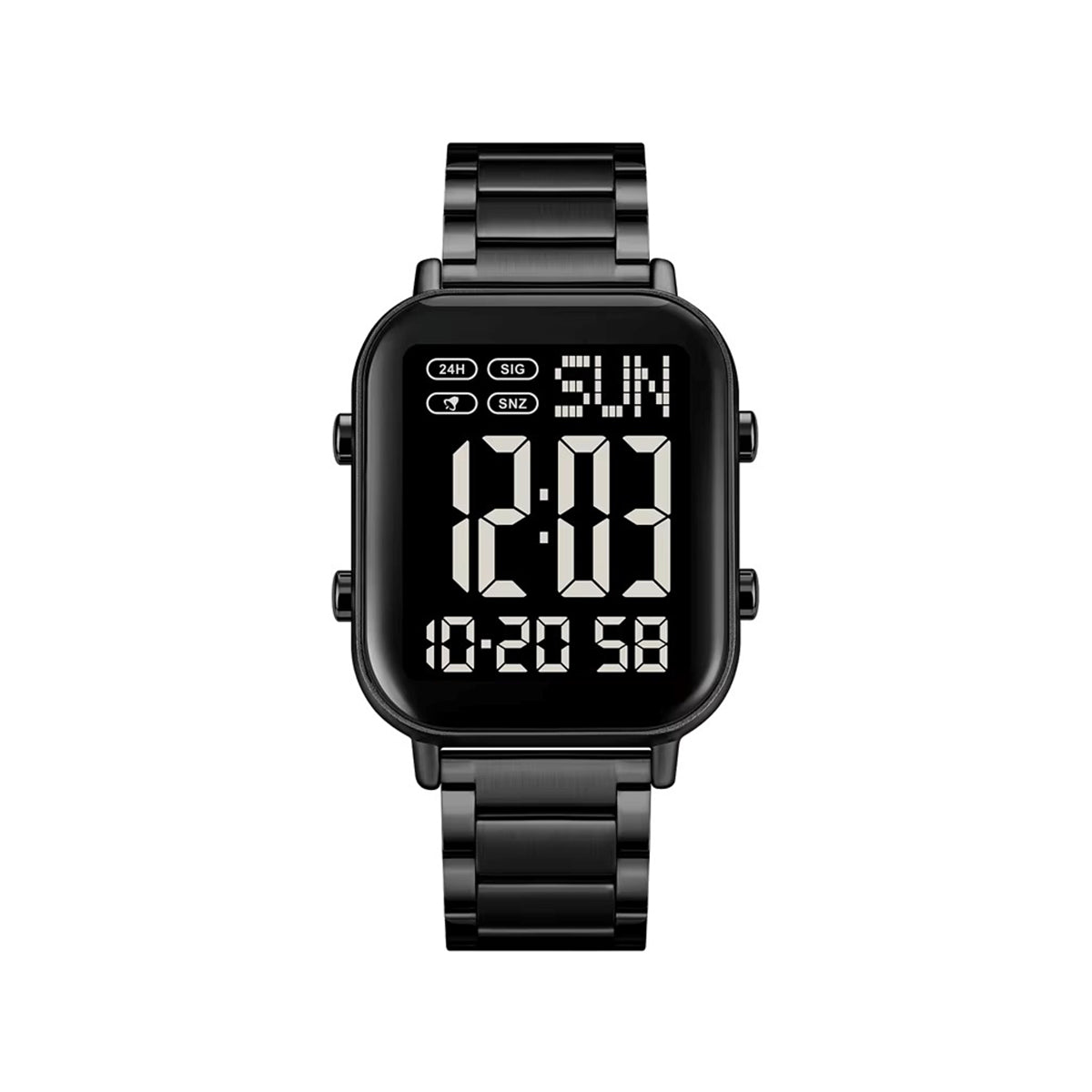 SKMEI 2150 Electric Stainless Steel Watch for Men - Black