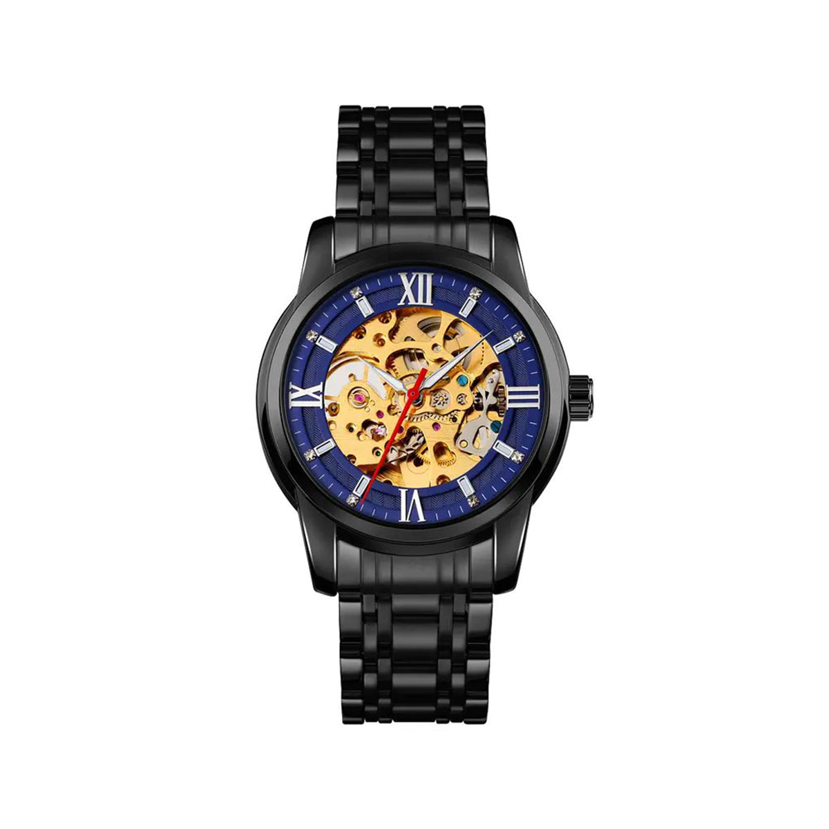 SKMEI 9222 Automatic Watch for Men - Black & Blue