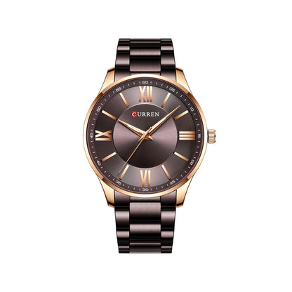 CURREN 8383 Quartz Stainless Steel Watch for Men - Chocolate