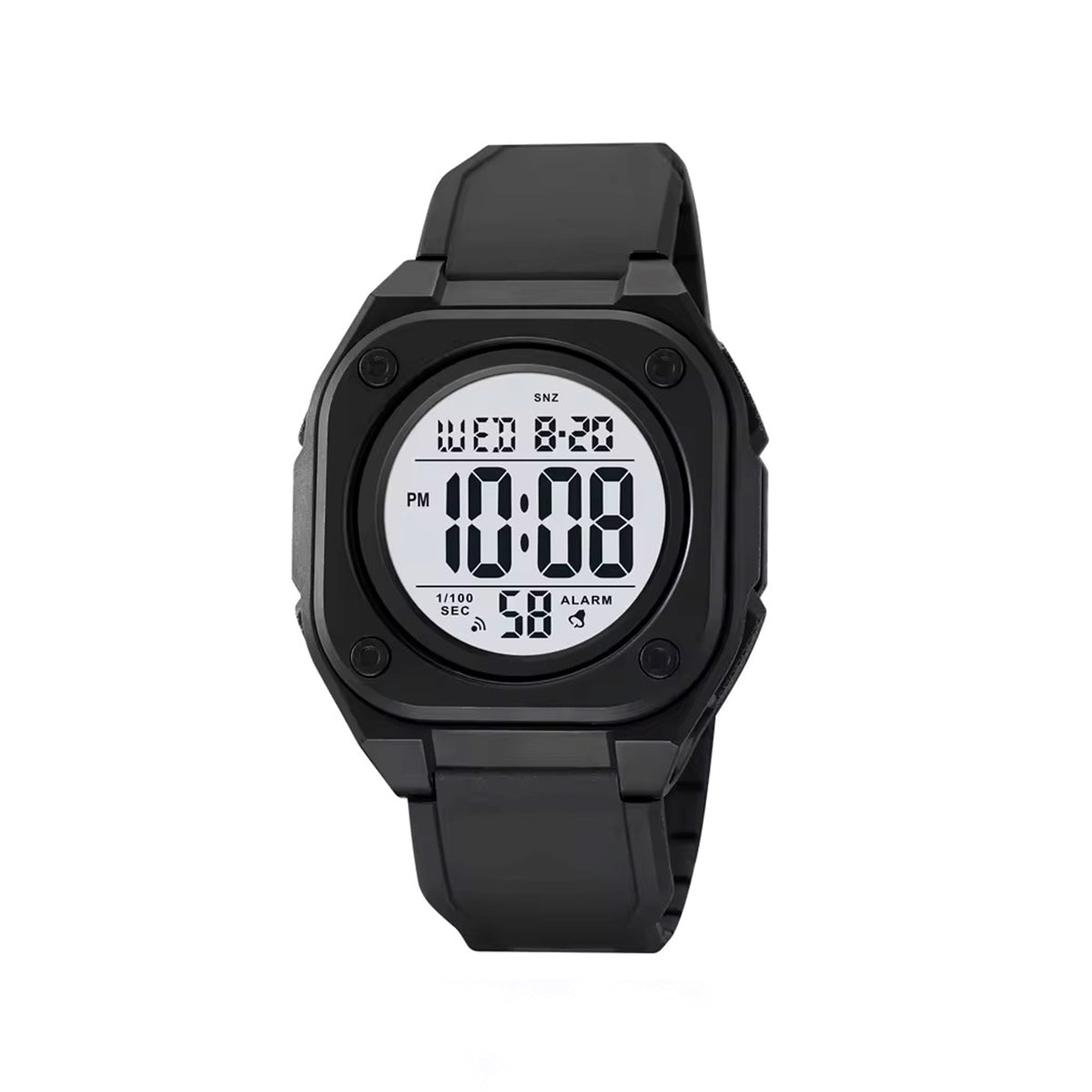SKMEI 2160 Luminous waterproof multi-functional wrist-watches for Men’s- Black White