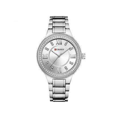 CURREN C9004L Stainless Steel Watch for Women – Silver
