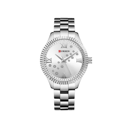 CURREN C9009L Stainless Steel Watch for Women – Silver