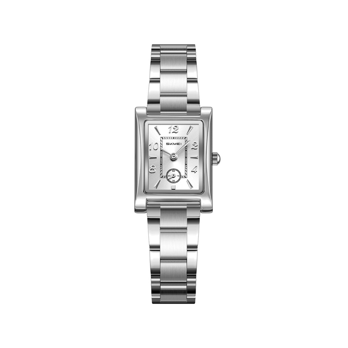 SKMEI 2570 Stainless Steel 3ATM Water Resistant Quartz Ladies Watch-Silver