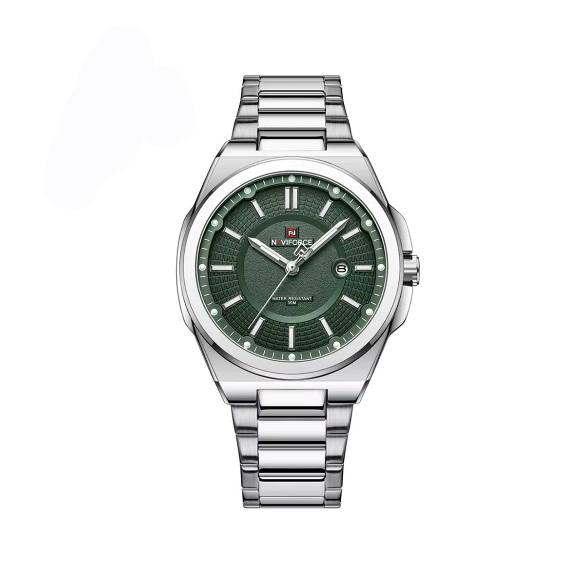 NAVIFORCE 9212 Stainless Steel Men’s Quartz Movement Watch - Silver Green