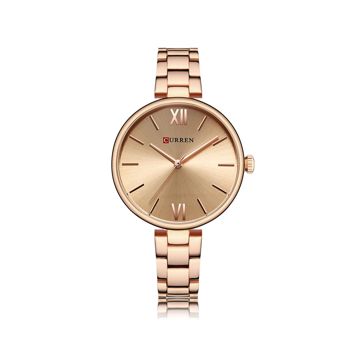 CURREN 9017 Luxury Brand Watch – For Women - Rose Gold