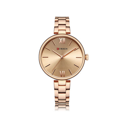 CURREN 9017 Luxury Brand Watch – For Women - Rose Gold