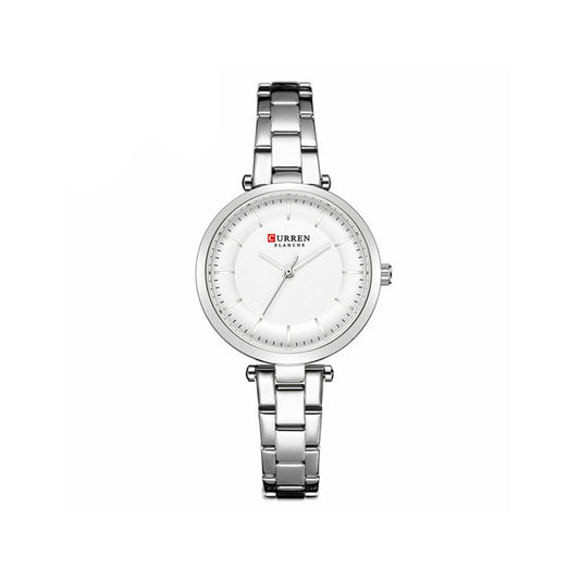 Curren 9054 Quartz Bracelet Watch for Women - Silver