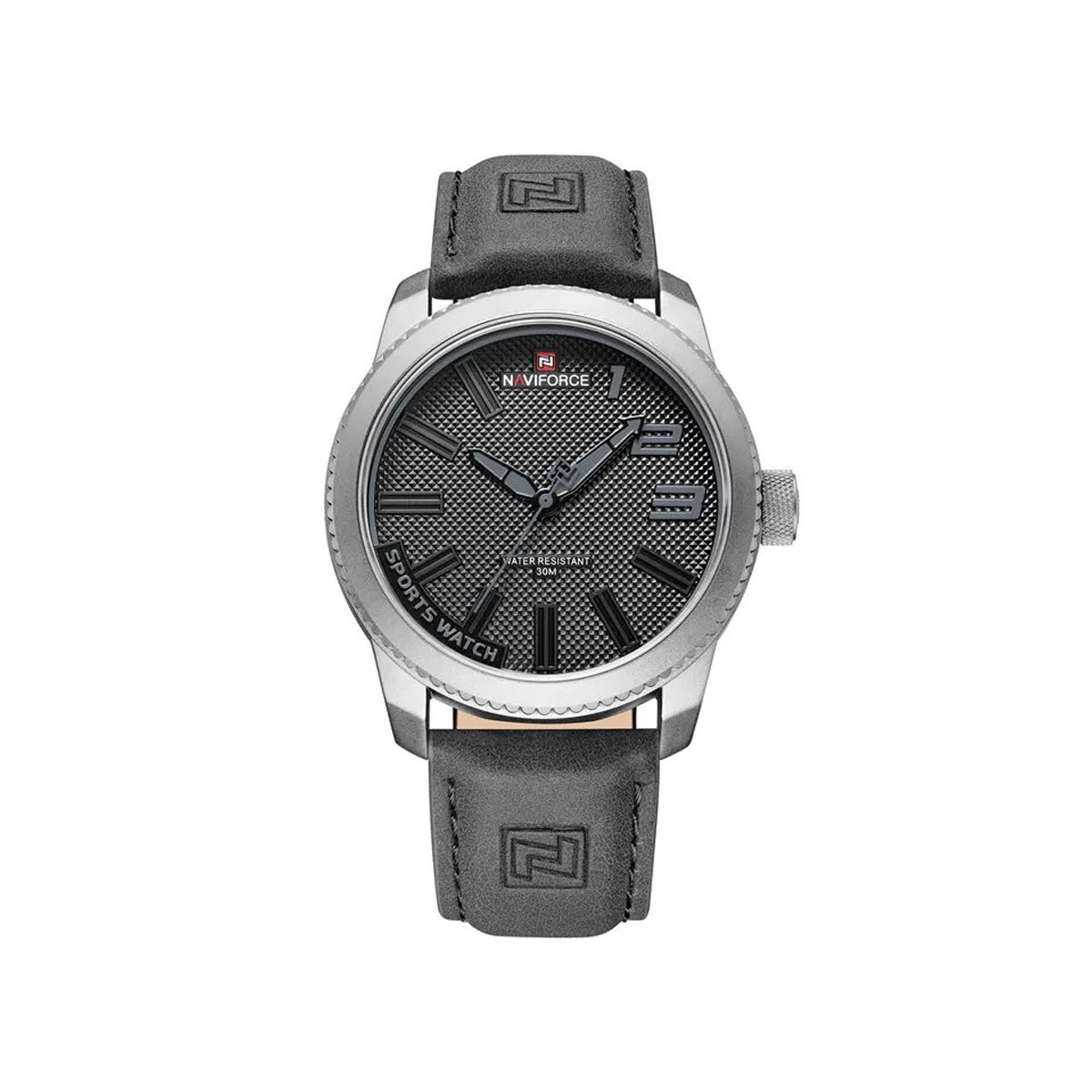 NAVIFORCE 9202 Casual Quartz Men Analog Wristwatch- Gray