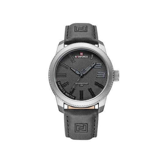 NAVIFORCE 9202 Casual Quartz Men Analog Wristwatch- Gray