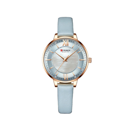 CURREN 9080 Belt Quartz Belt Wristwatch for Women - Sky Blue