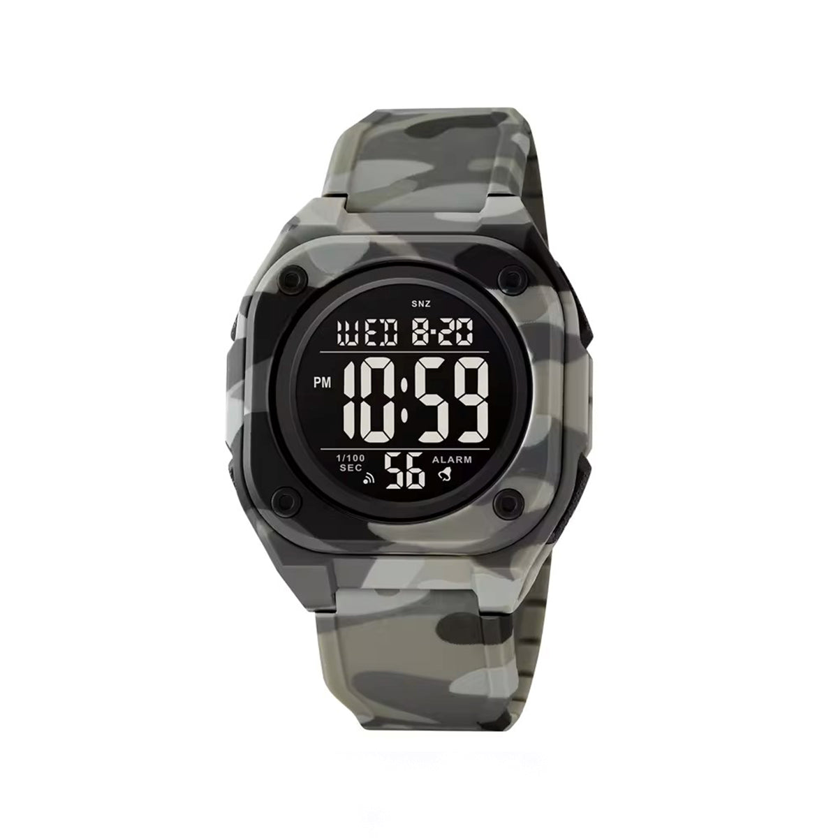 SKMEI 2160 Luminous waterproof multi-functional wrist-watches for Men’s- Gray Camo