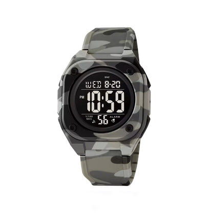 SKMEI 2160 Luminous waterproof multi-functional wrist-watches for Men’s- Gray Camo