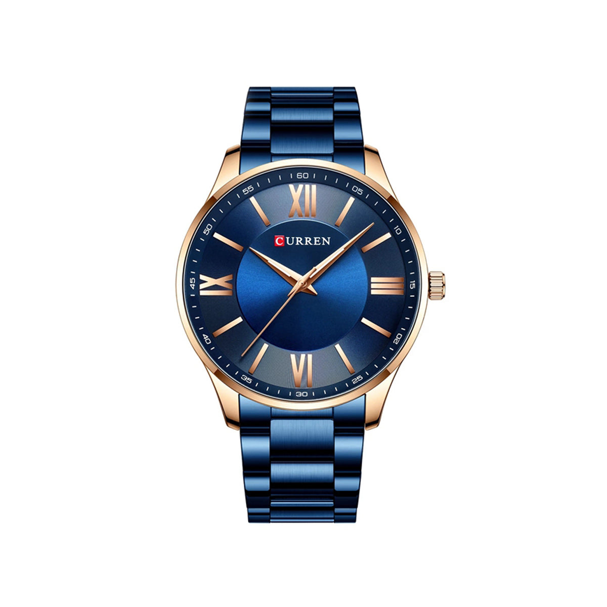 CURREN 8383 Quartz Stainless Steel Watch for Men - Blue