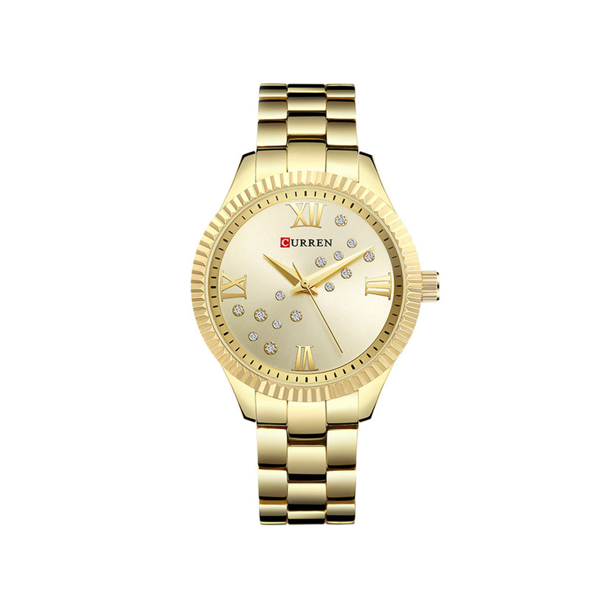 CURREN C9009L Stainless Steel Watch for Women – Gold