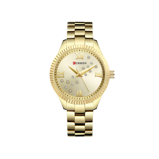 CURREN C9009L Stainless Steel Watch for Women – Gold