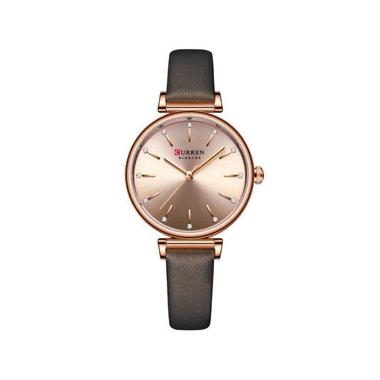 Curren 9081 Belt Wristwatches for Women - Grey & Rose Gold