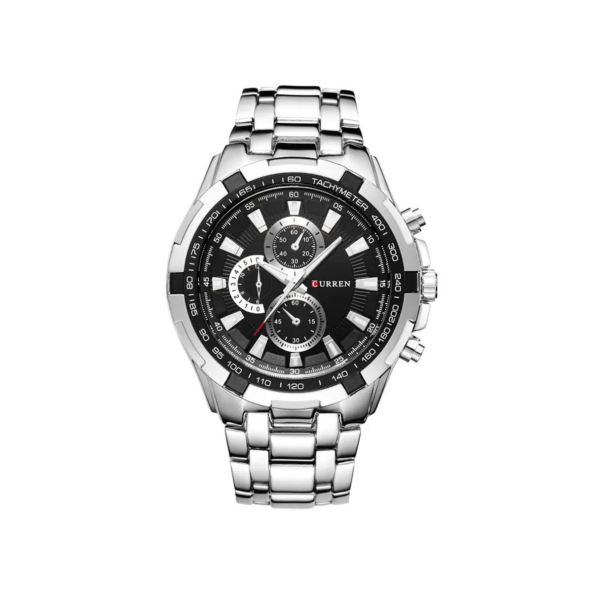 CURREN 8023 Analog Watch for Men - Silver & Black