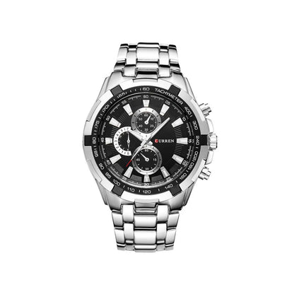 CURREN 8023 Analog Watch for Men - Silver & Black