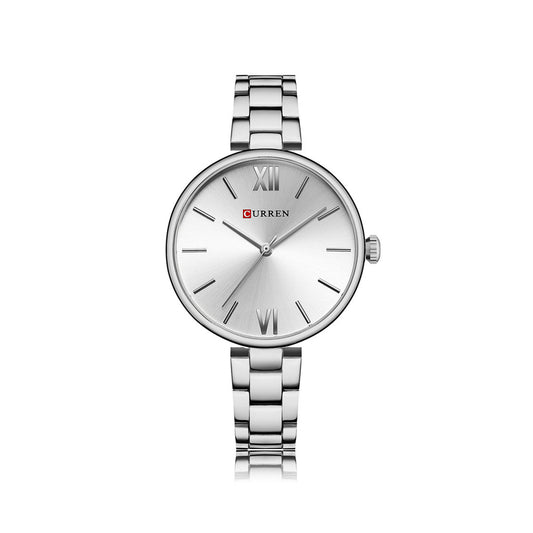 CURREN 9017 Luxury Brand Watch – For Women - Silver