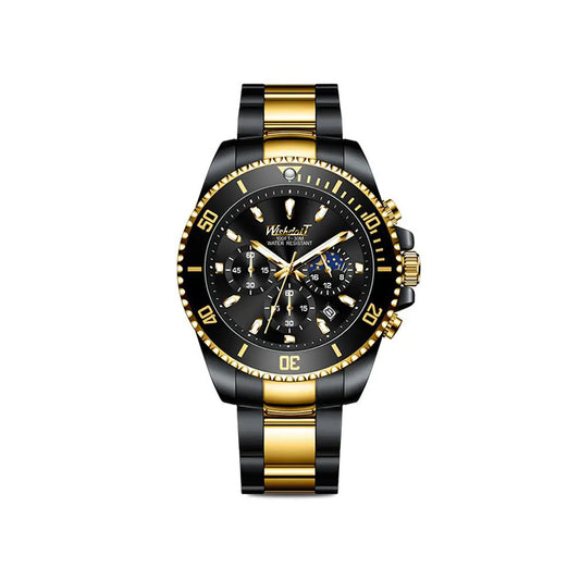 WISHDOIT 156 Luxury Brand Luminous Stainless Steel Wrist Watch for Men’s