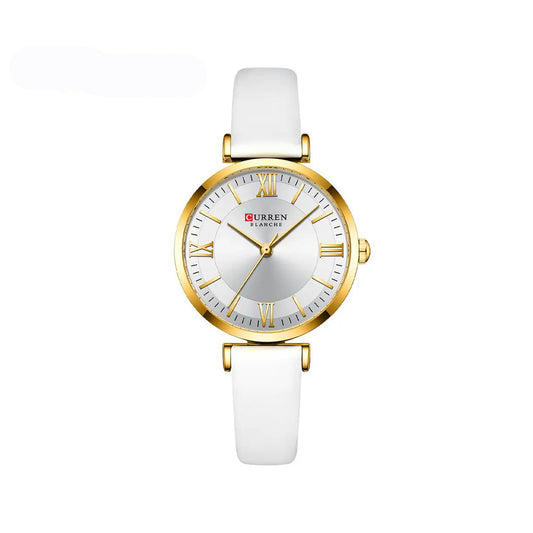 CURREN 9079 Belt Watches for Women – White Gold